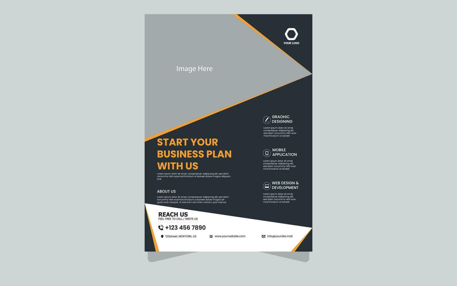 Business Flyer Design Template vector