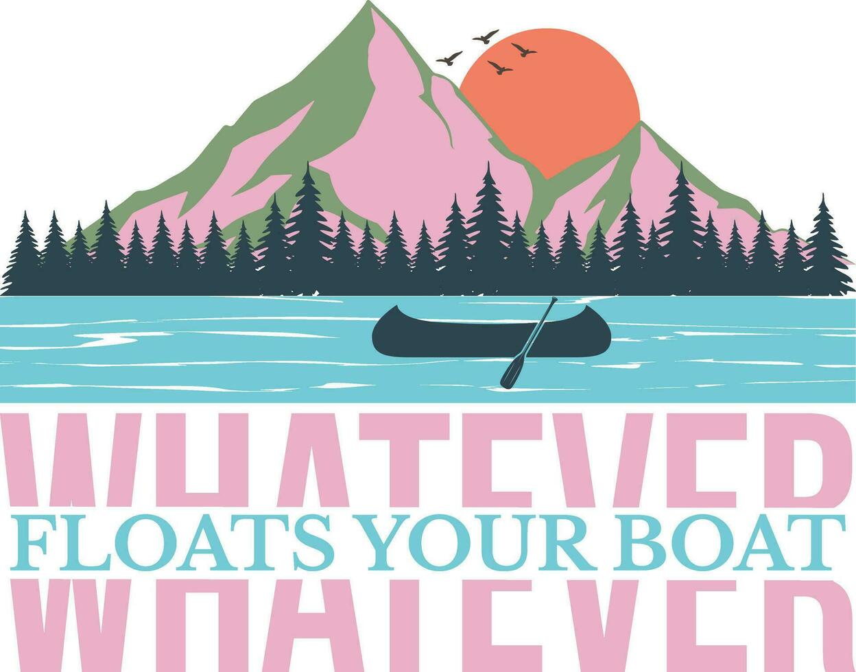 Retro Lake Sublimation Design,Vector File vector