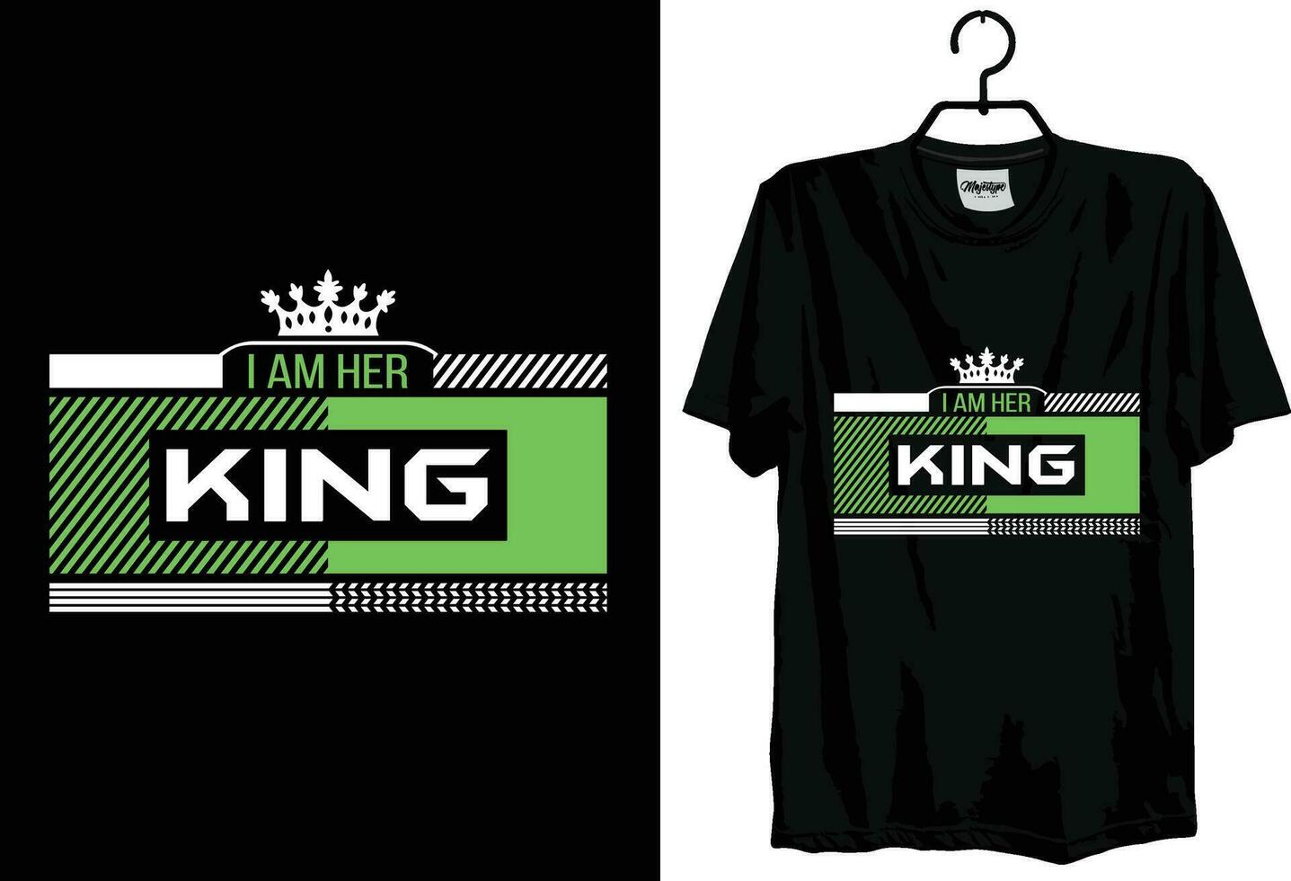 typography t shirt design template king quotes free graphic vector for print.