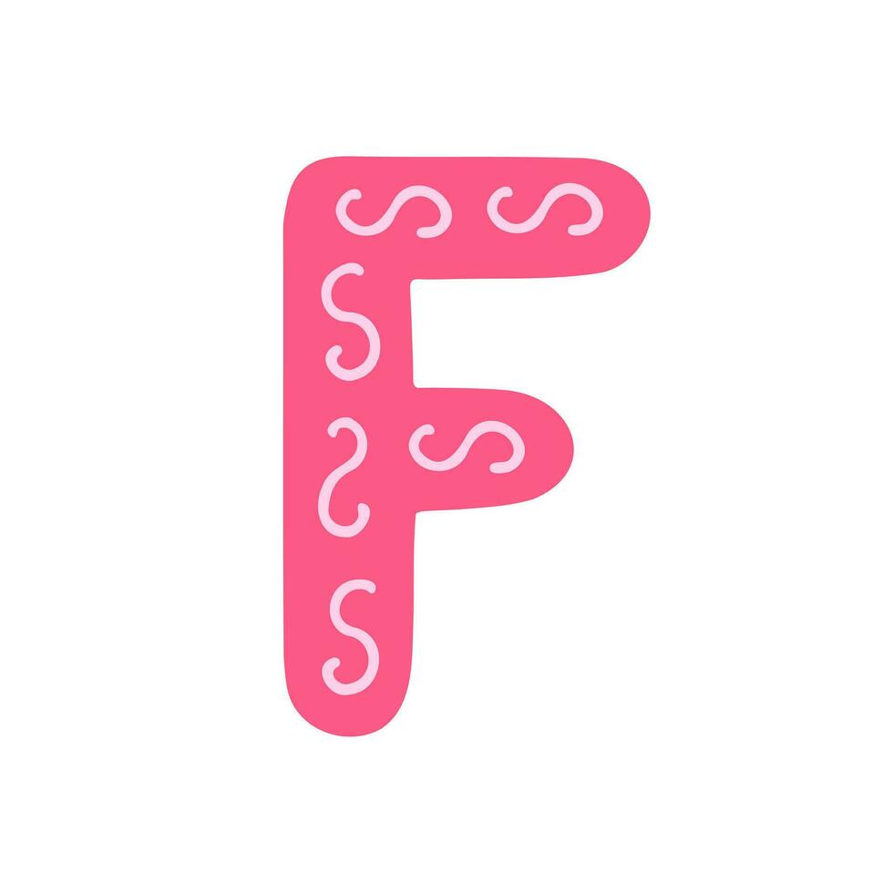 the letter F, logo, icon. Illustration for printing, backgrounds, covers and packaging. Image can be used for greeting cards, posters, stickers and textile. Isolated on white background. vector