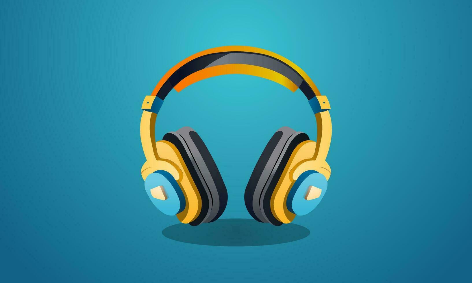 colorful wireless Headphone Vector Isolated Eps File