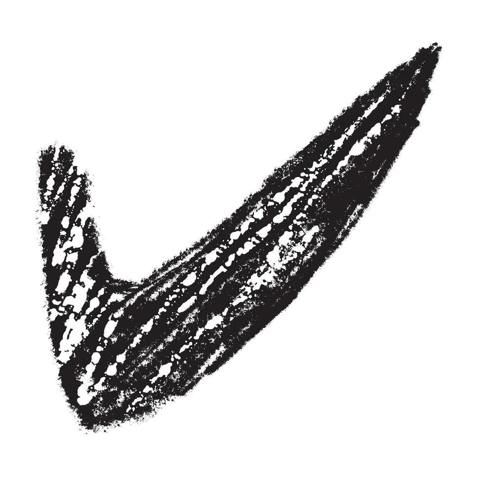 graffiti check mark sprayed in black over white.Vector illustration. vector