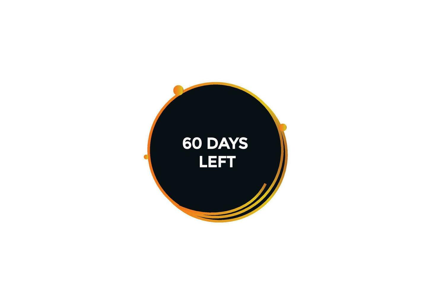 60 60 días, izquierda cuenta regresiva a Vamos uno hora plantilla, 60 día cuenta regresiva izquierda bandera etiqueta botón vector
