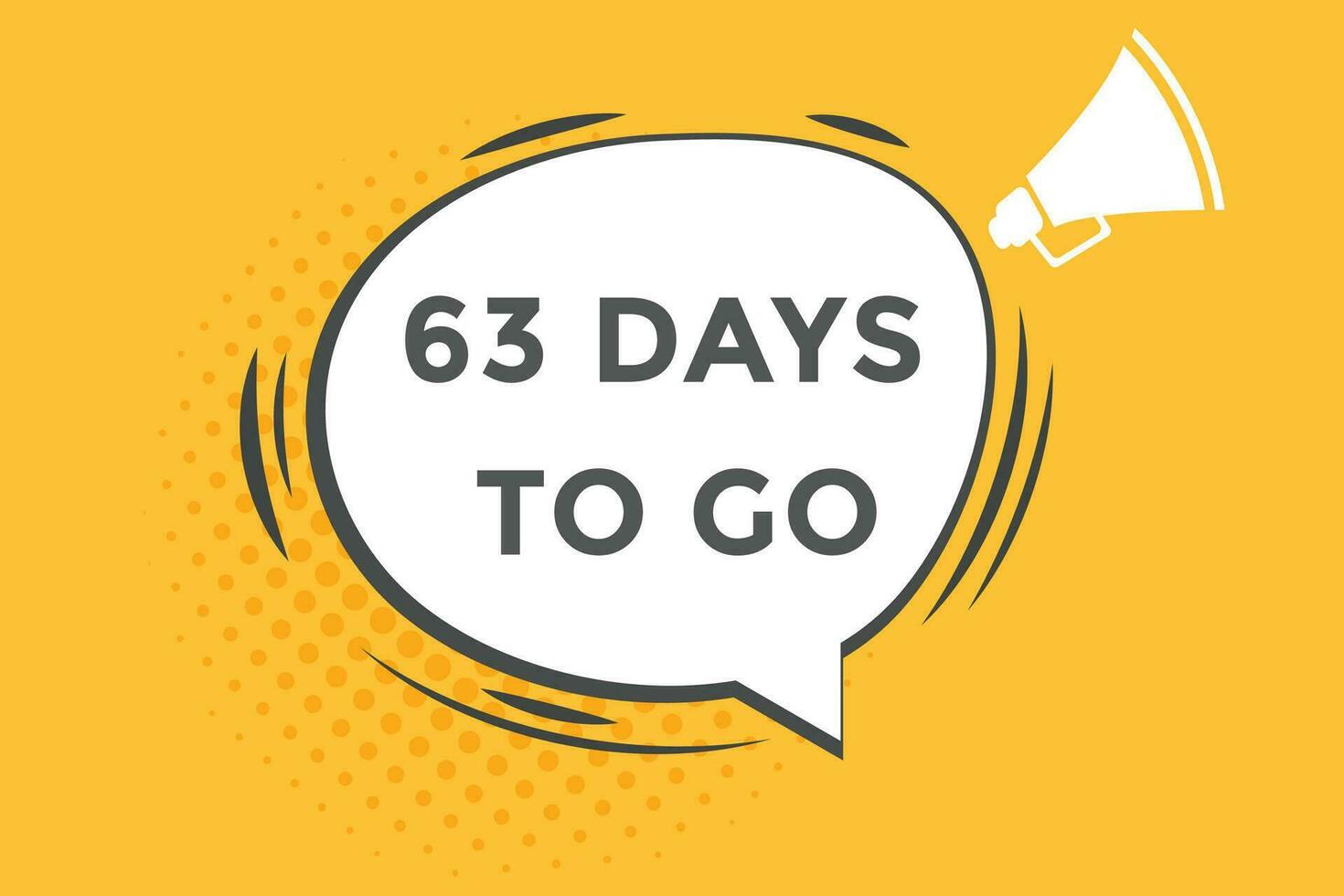 63 days, left countdown to go one time template,63  day countdown left banner label button vector