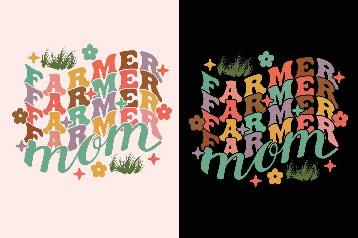 granjero mamá camiseta - madre amantes camisa eps diseño vector