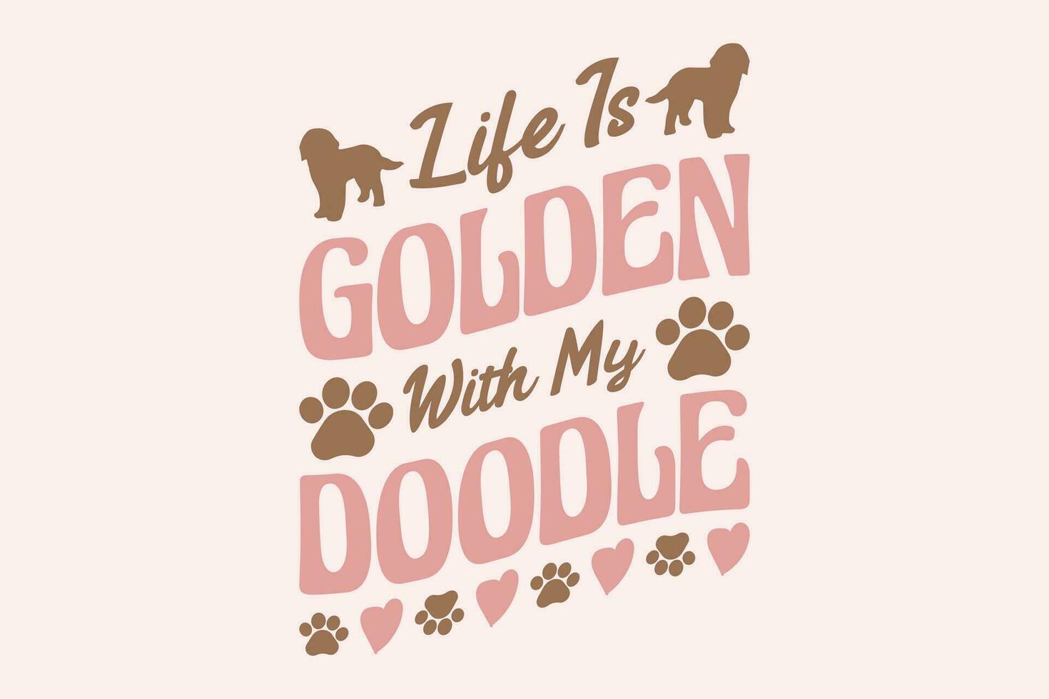 Doodle Dog Quote EPS Design. vector