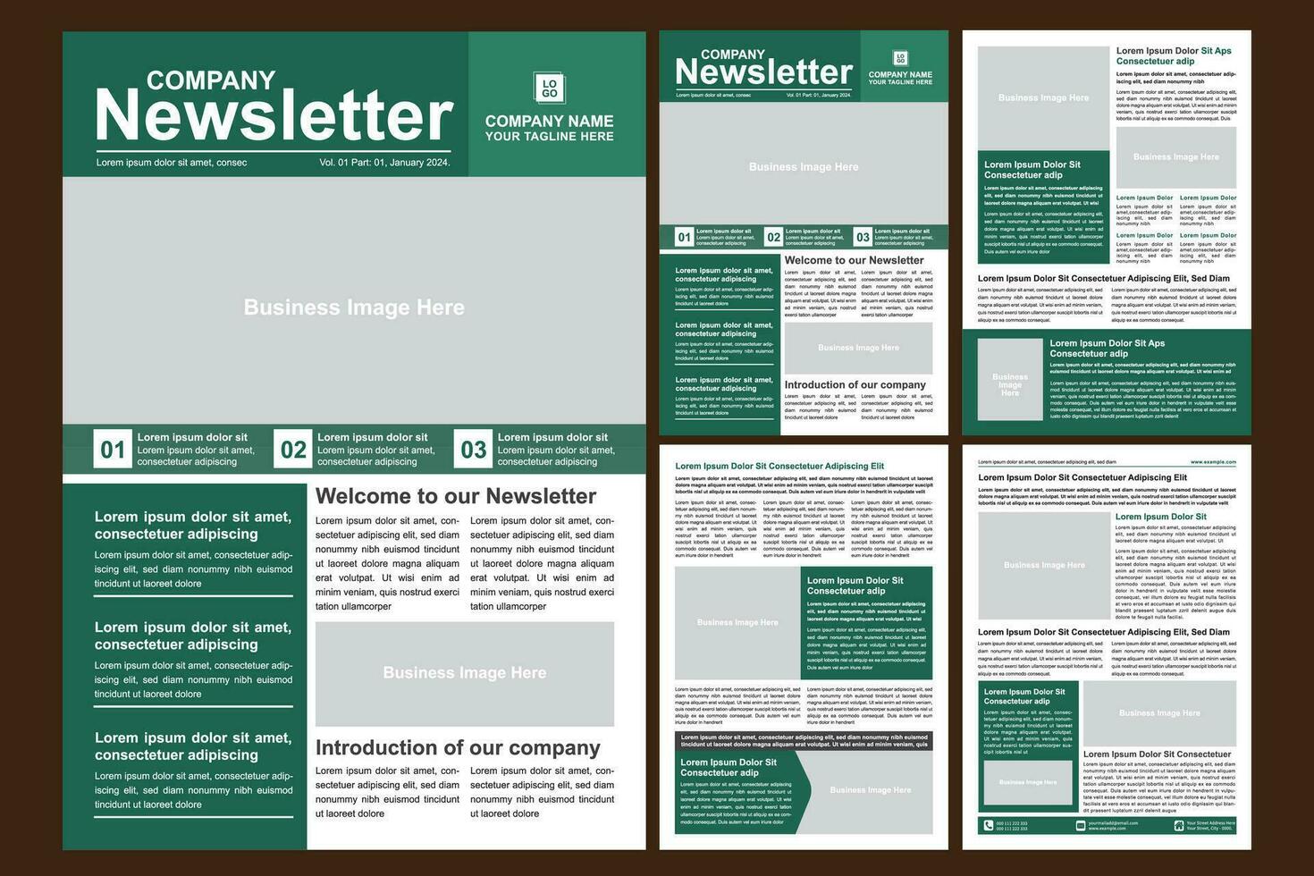 Newsletter Template Design for Your Business vector