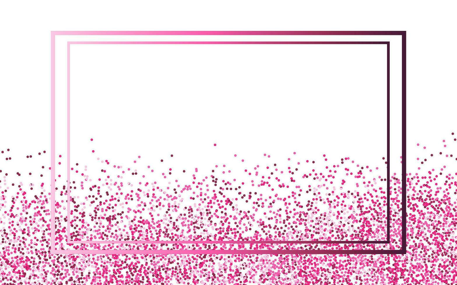 decorativo rosado marco Brillantina efecto.poster para aniversario, premio ceremonias vector