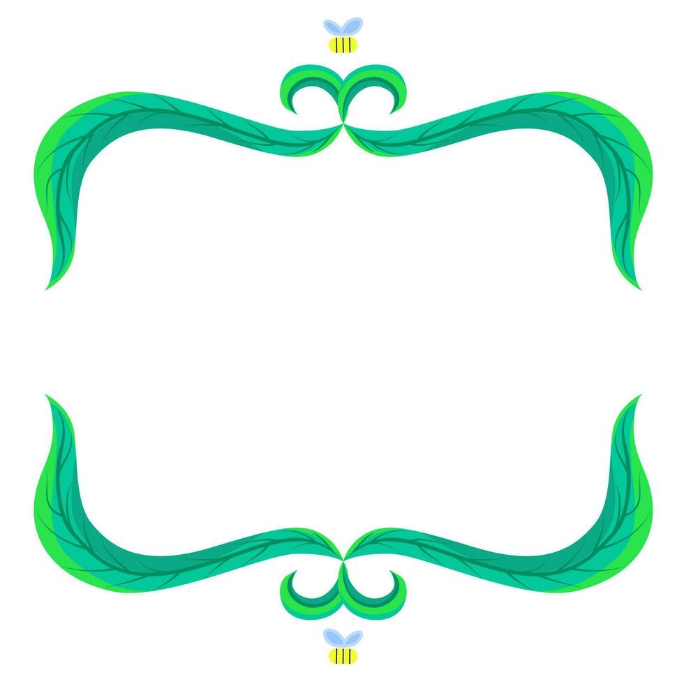 vector floral verdor tarjeta diseño marco