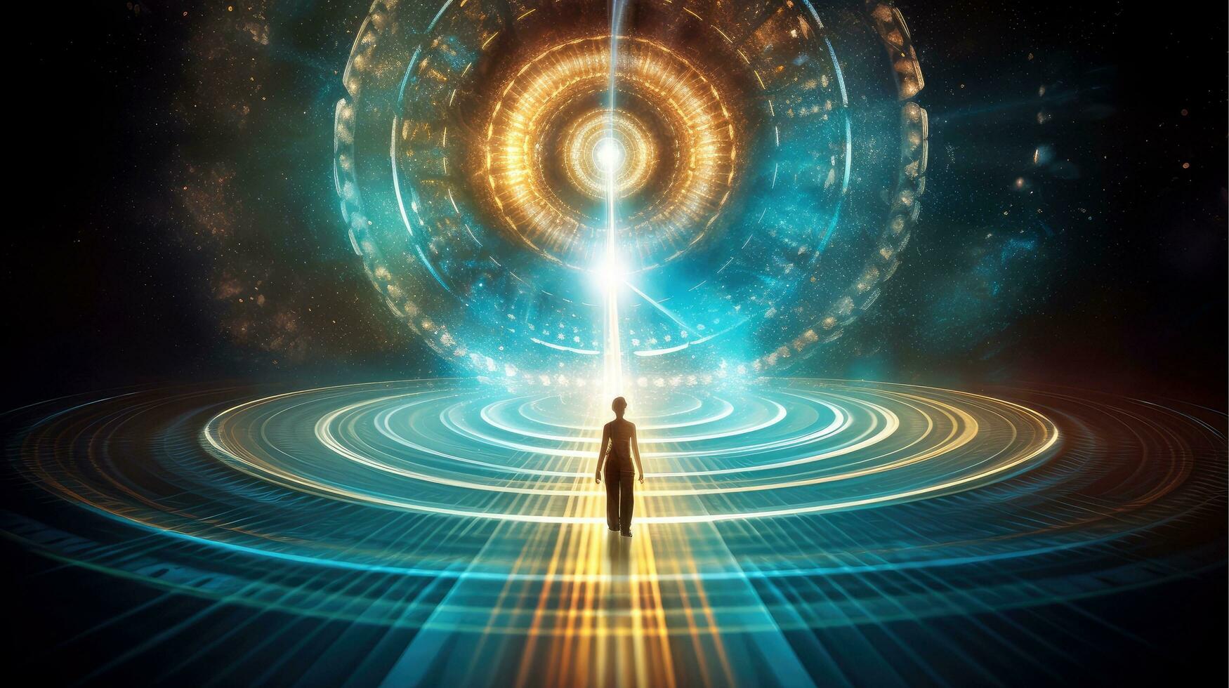 Psychic waves experimentation, psychedelia, and bold mental, emotional, and spiritual journey, journey into wellness with psychic waves, Generative AI illustration photo