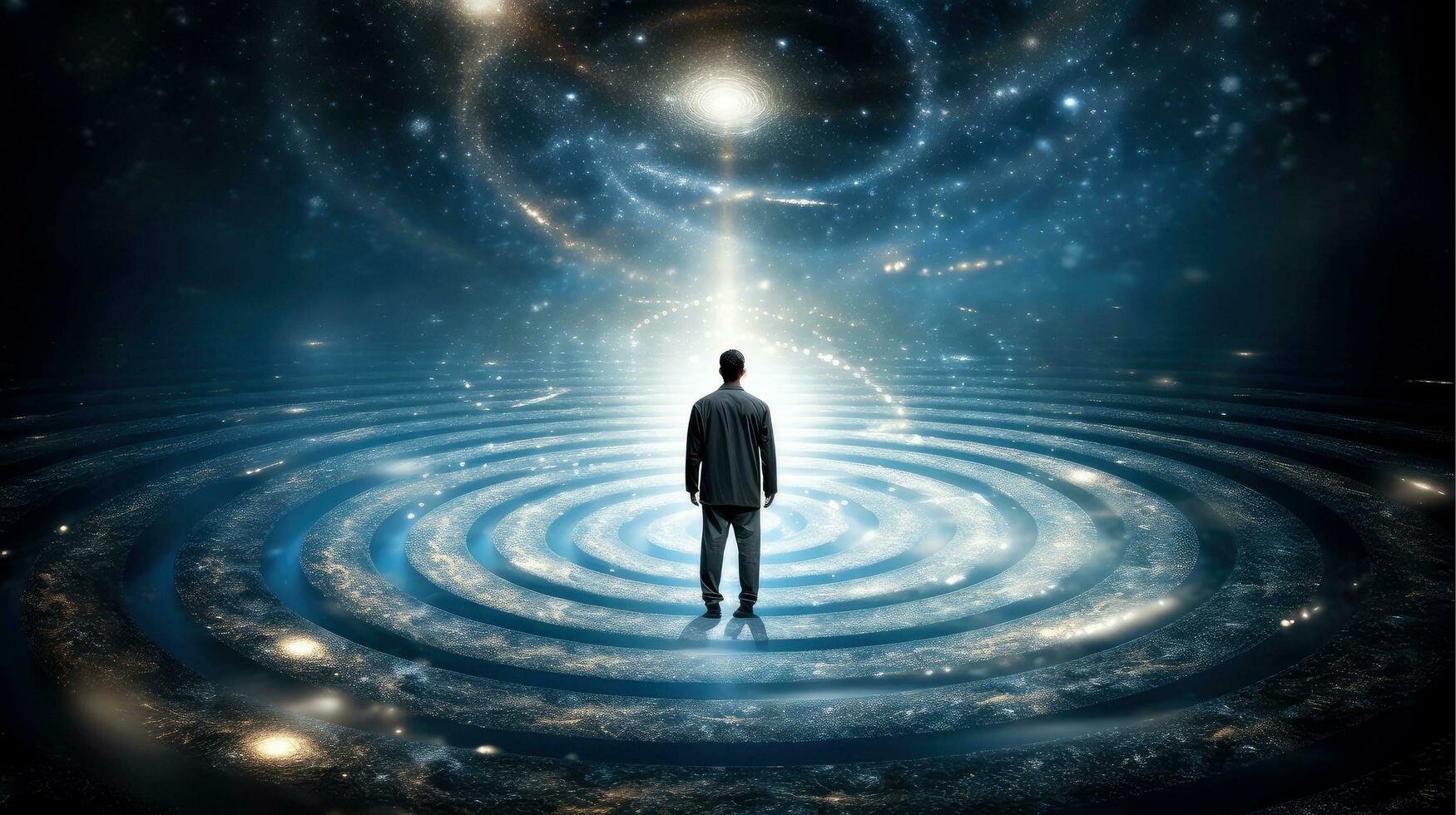 Psychic waves experimentation, psychedelia, and bold mental, emotional, and spiritual journey, journey into wellness with psychic waves, Generative AI illustration photo