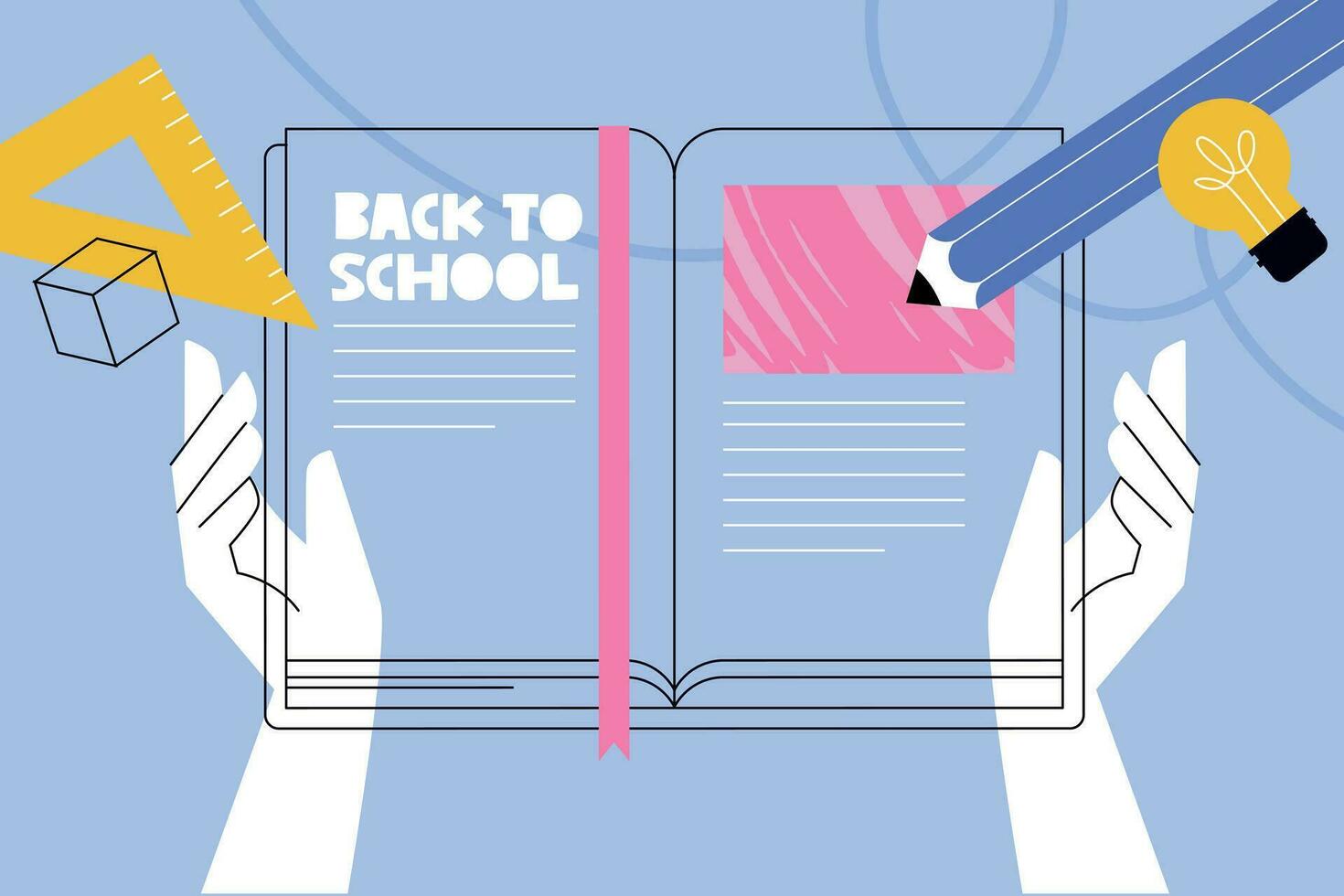Education. Vector illustration concepts for graphic and web design, business presentation, marketing and print material. Back to school.