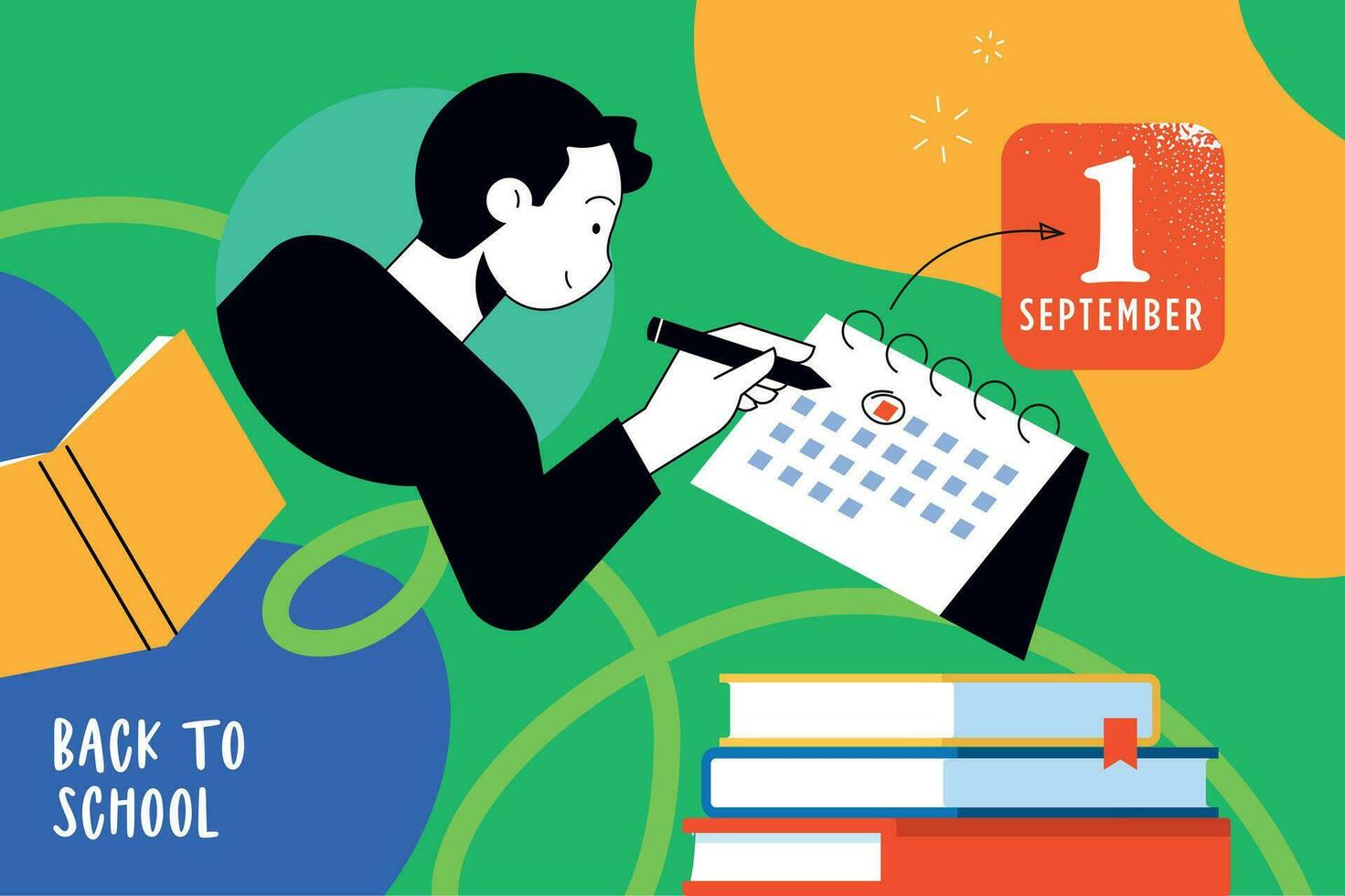 Education. Vector illustration concepts for graphic and web design, business presentation, marketing and print material. Back to school.