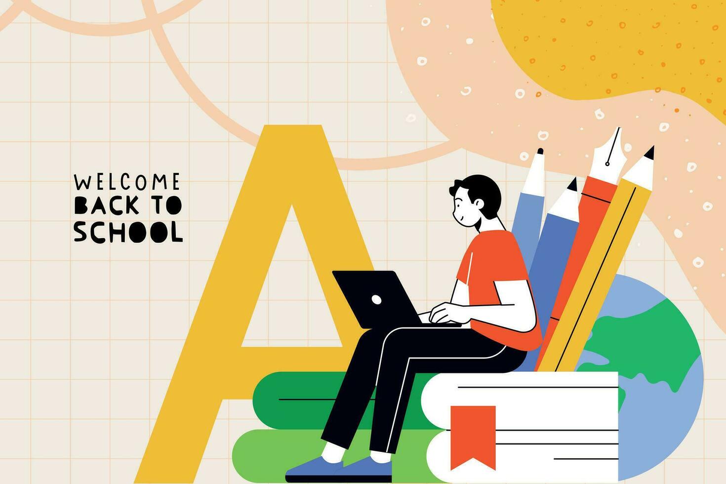 Education. Vector illustration concepts for graphic and web design, business presentation, marketing and print material. Back to school.