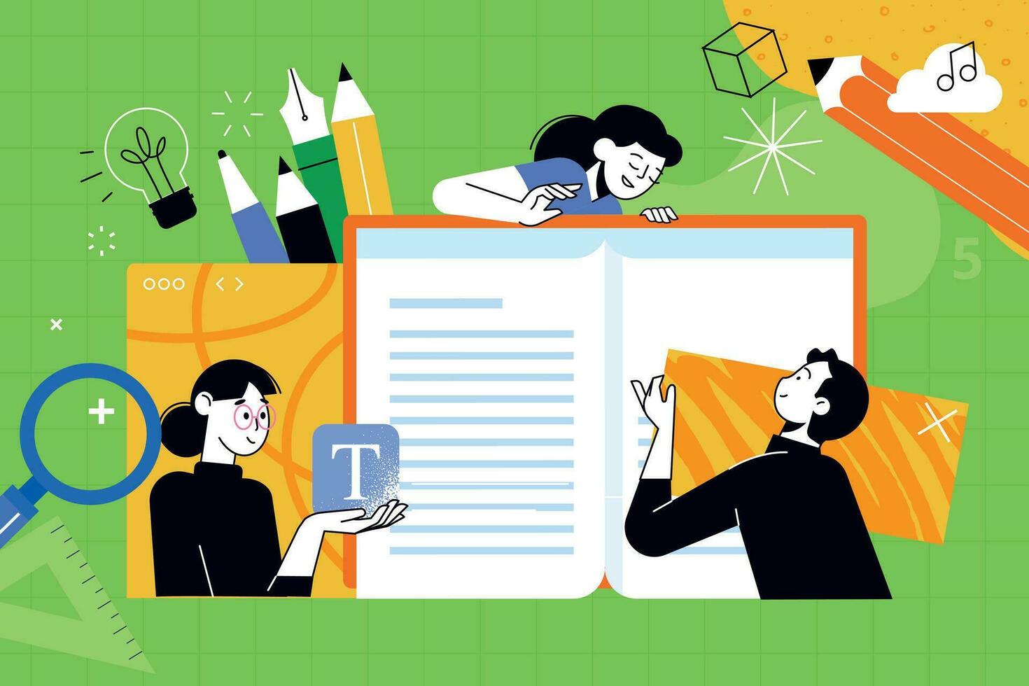 Education. Vector illustration concepts for graphic and web design, business presentation, marketing and print material. Back to school.