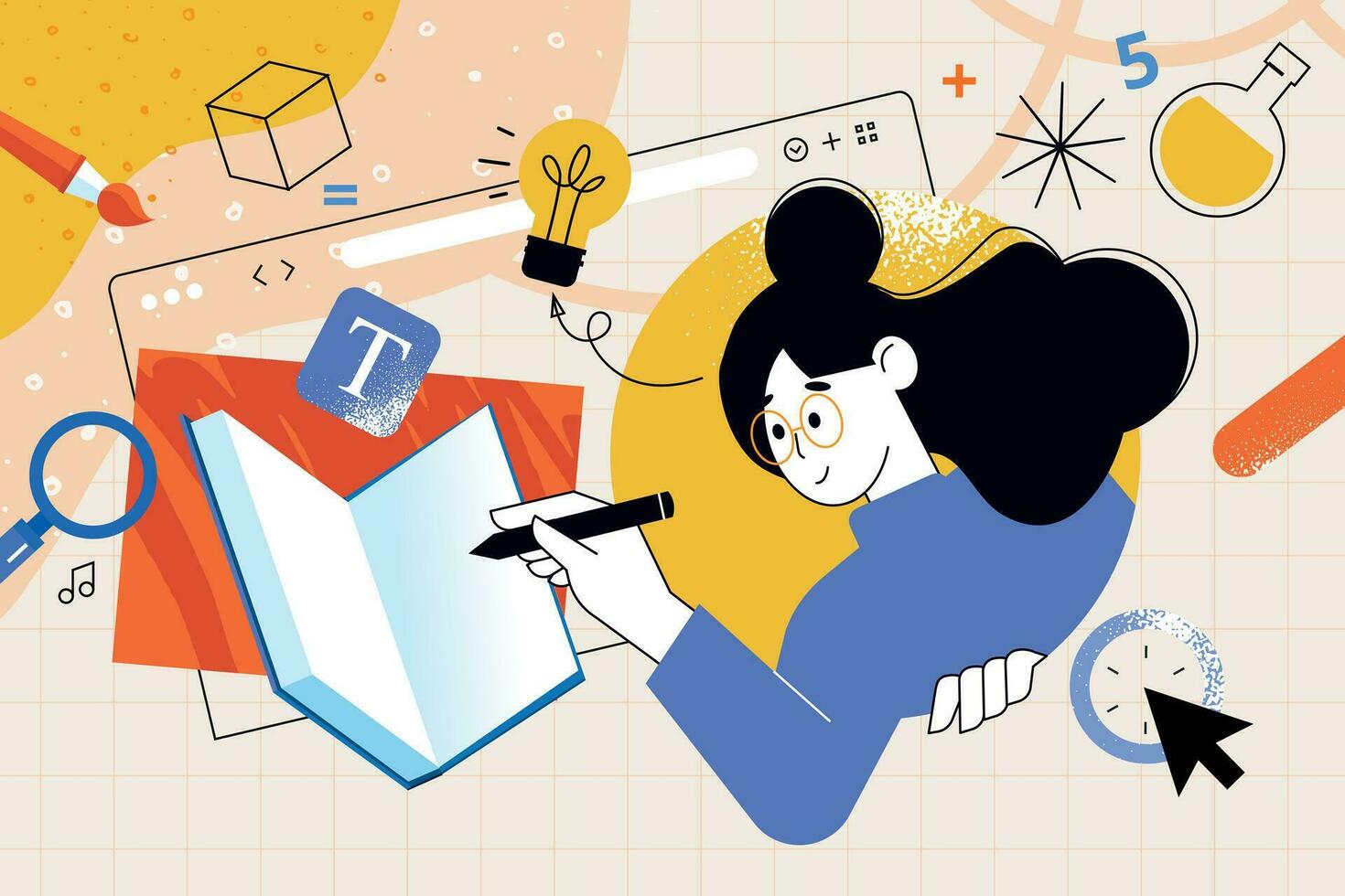 Education. Vector illustration concepts for graphic and web design, business presentation, marketing and print material. Back to school.