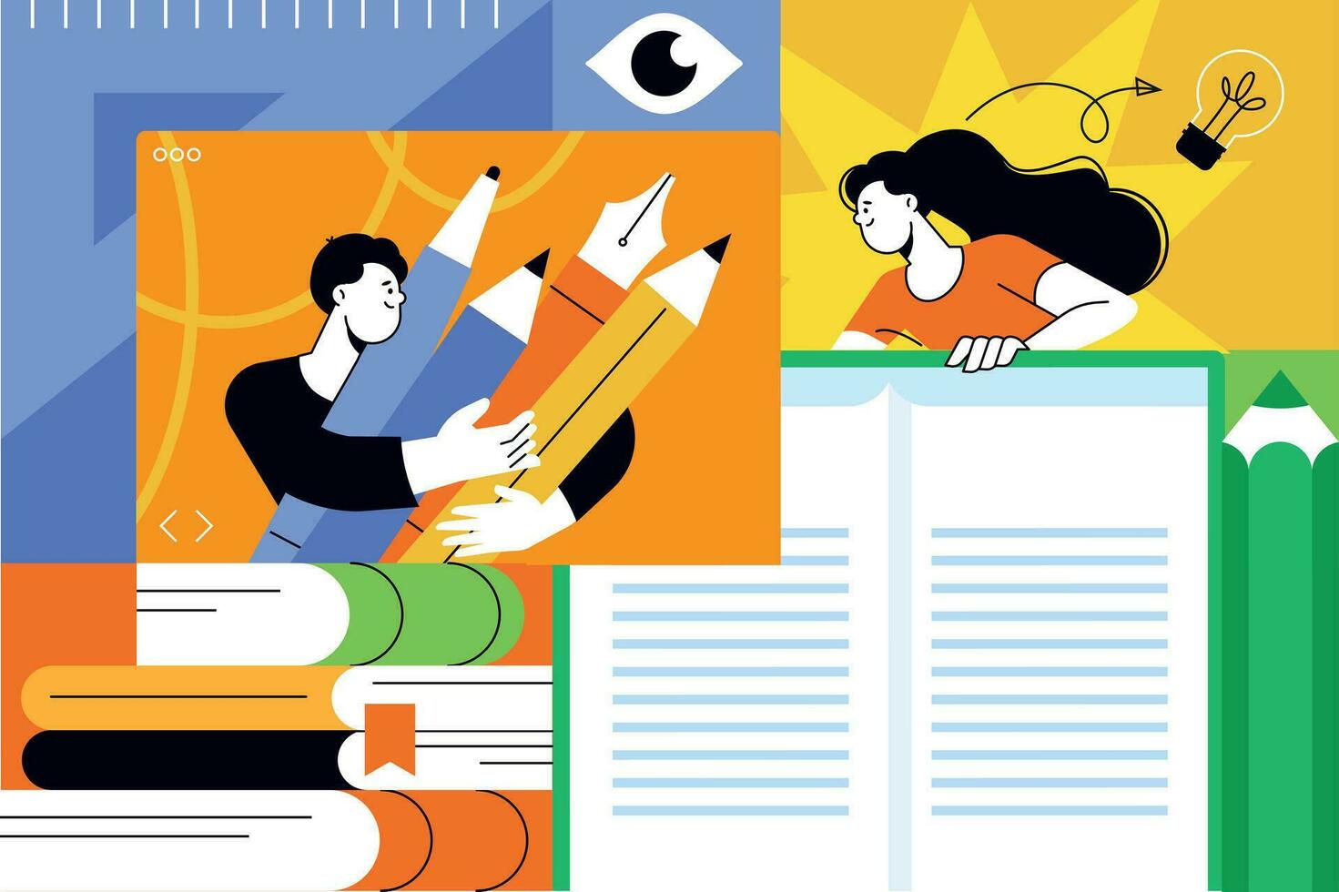 Education. Vector illustration concepts for graphic and web design, business presentation, marketing and print material. Back to school.