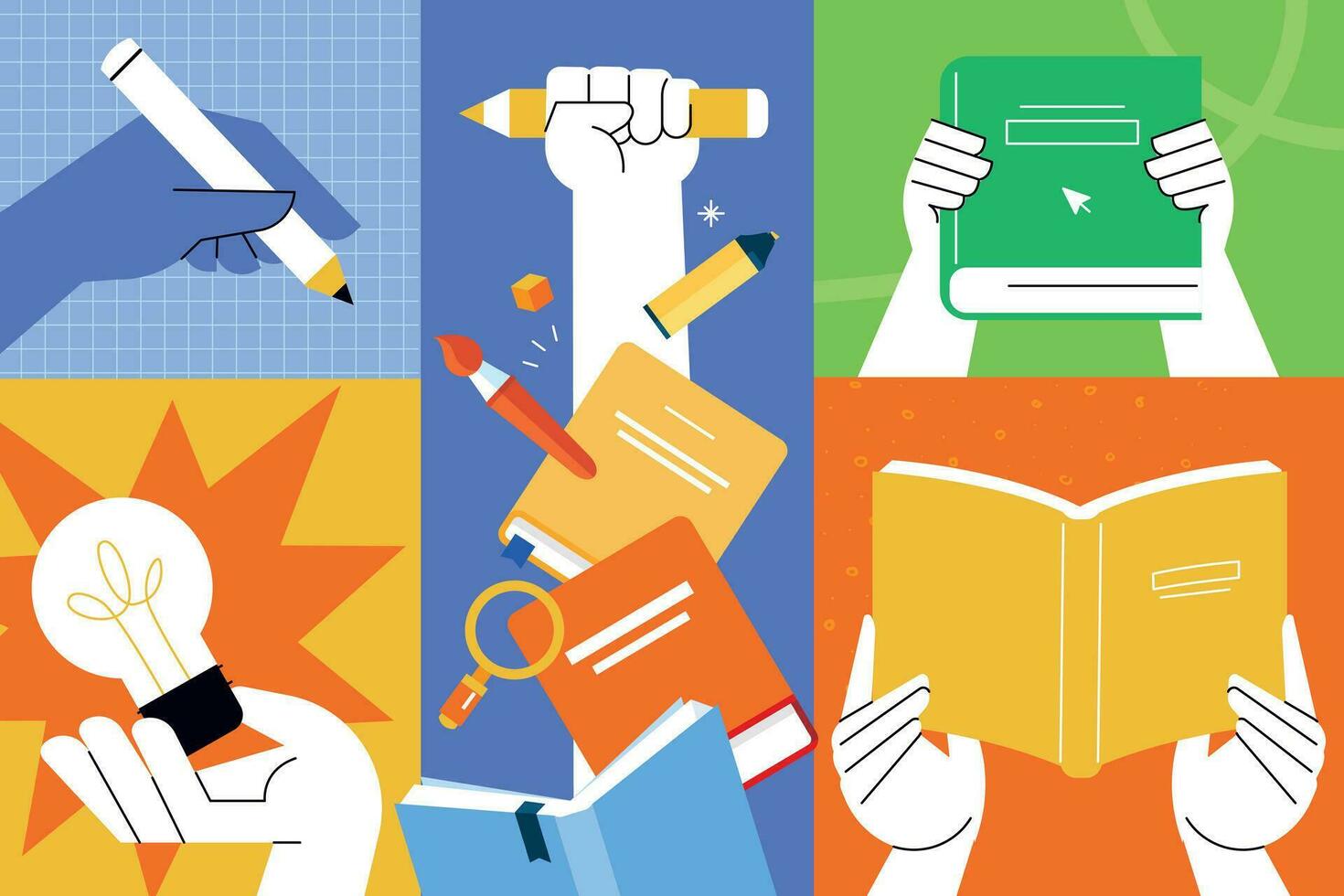 Education. Vector illustration concepts for graphic and web design, business presentation, marketing and print material. Back to school.