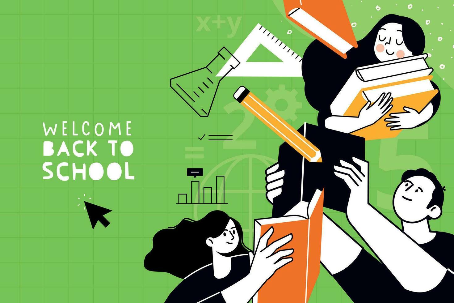 Education. Vector illustration concepts for graphic and web design, business presentation, marketing and print material. Back to school.