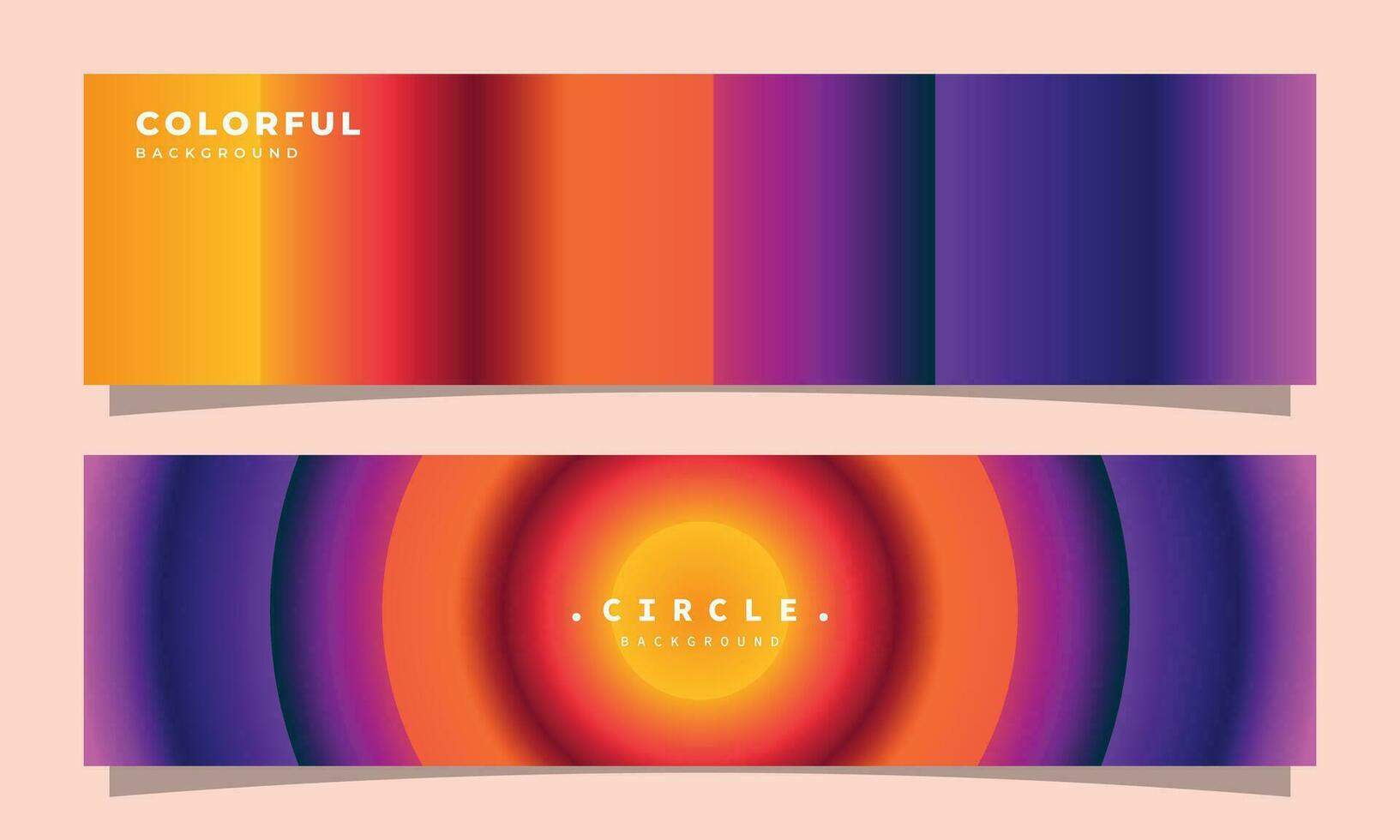 Colorful circle gradient background template copy space. Vertical colour gradation backdrop design. Suitable for poster, banner, leaflet, cover, magazine, or flyer. vector