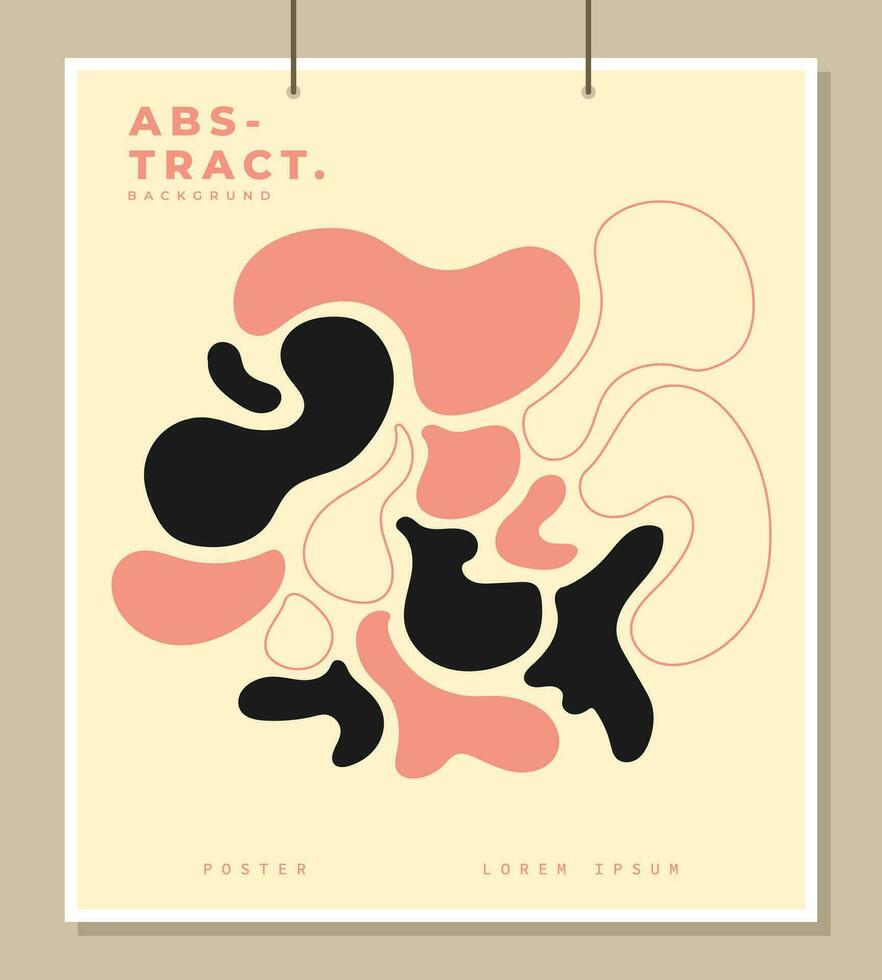 Abstract blob background template copy space. Smooth flat color backdrop design. Suitable for poster, banner, flyer, leaflet, cover, magazine, cover, or brochure. vector