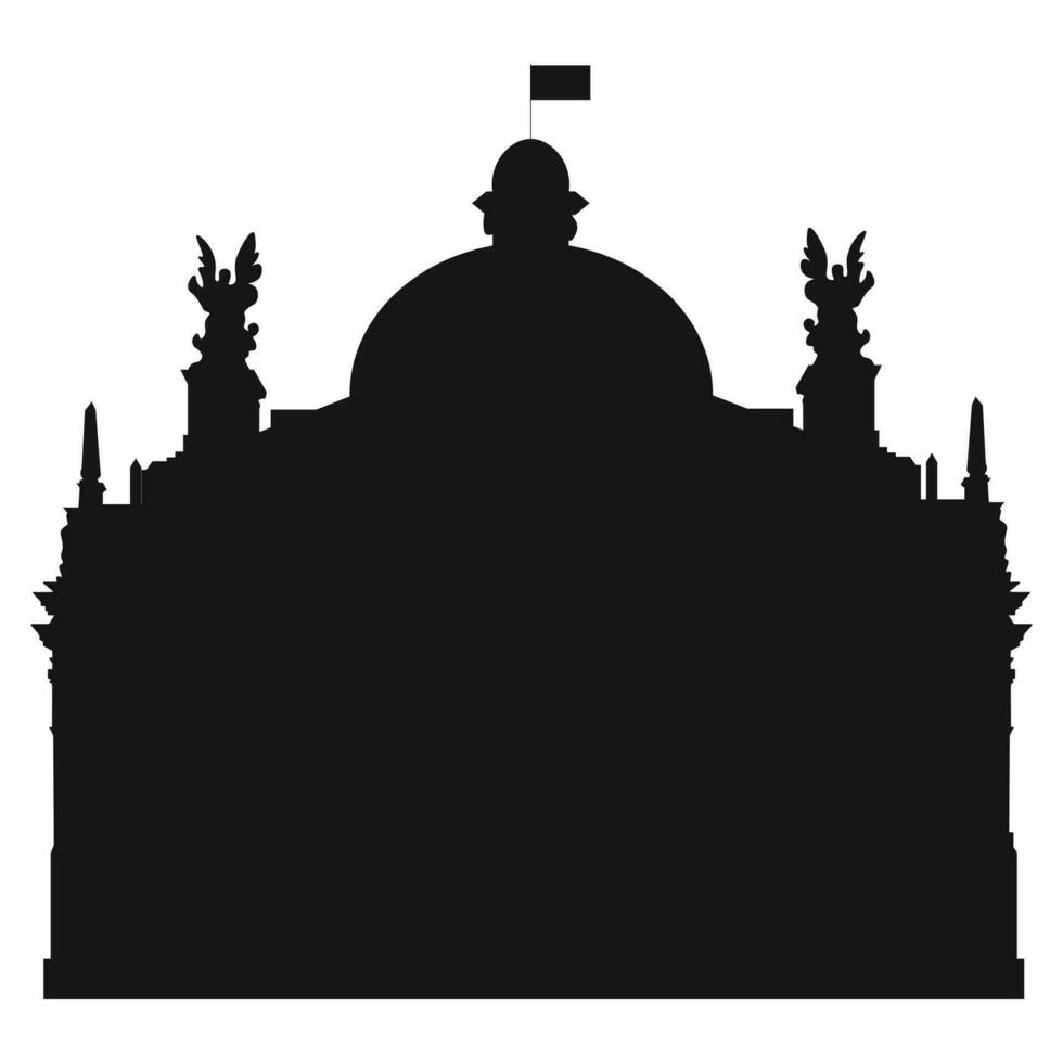 Ukraine. Lviv Theatre of Opera and Ballet. Vector illustration