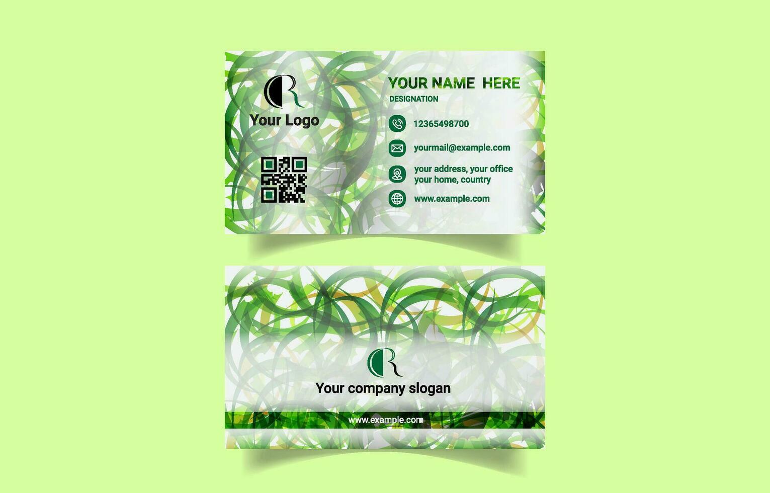 Premium wonderful business card design template vector