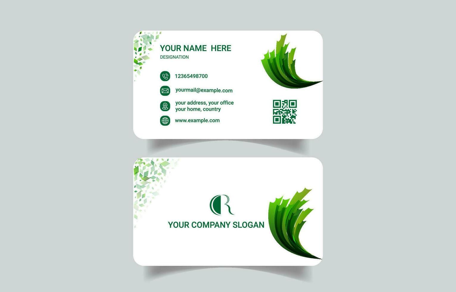 Modern creative beautiful business card design template vector