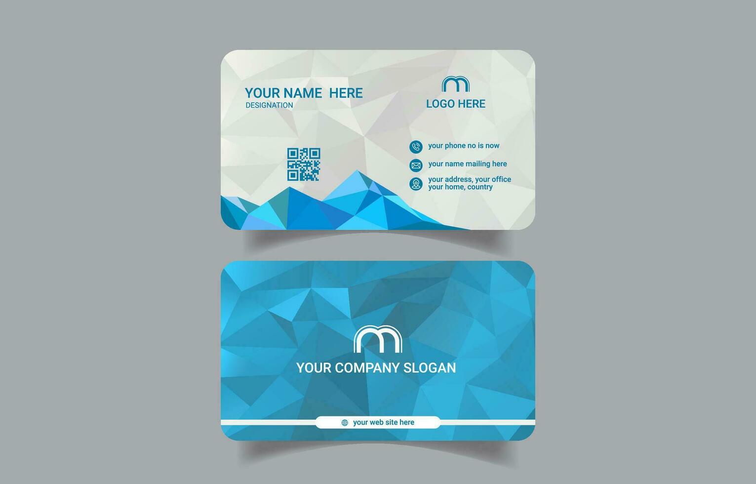 Unique professional modern business card design template vector