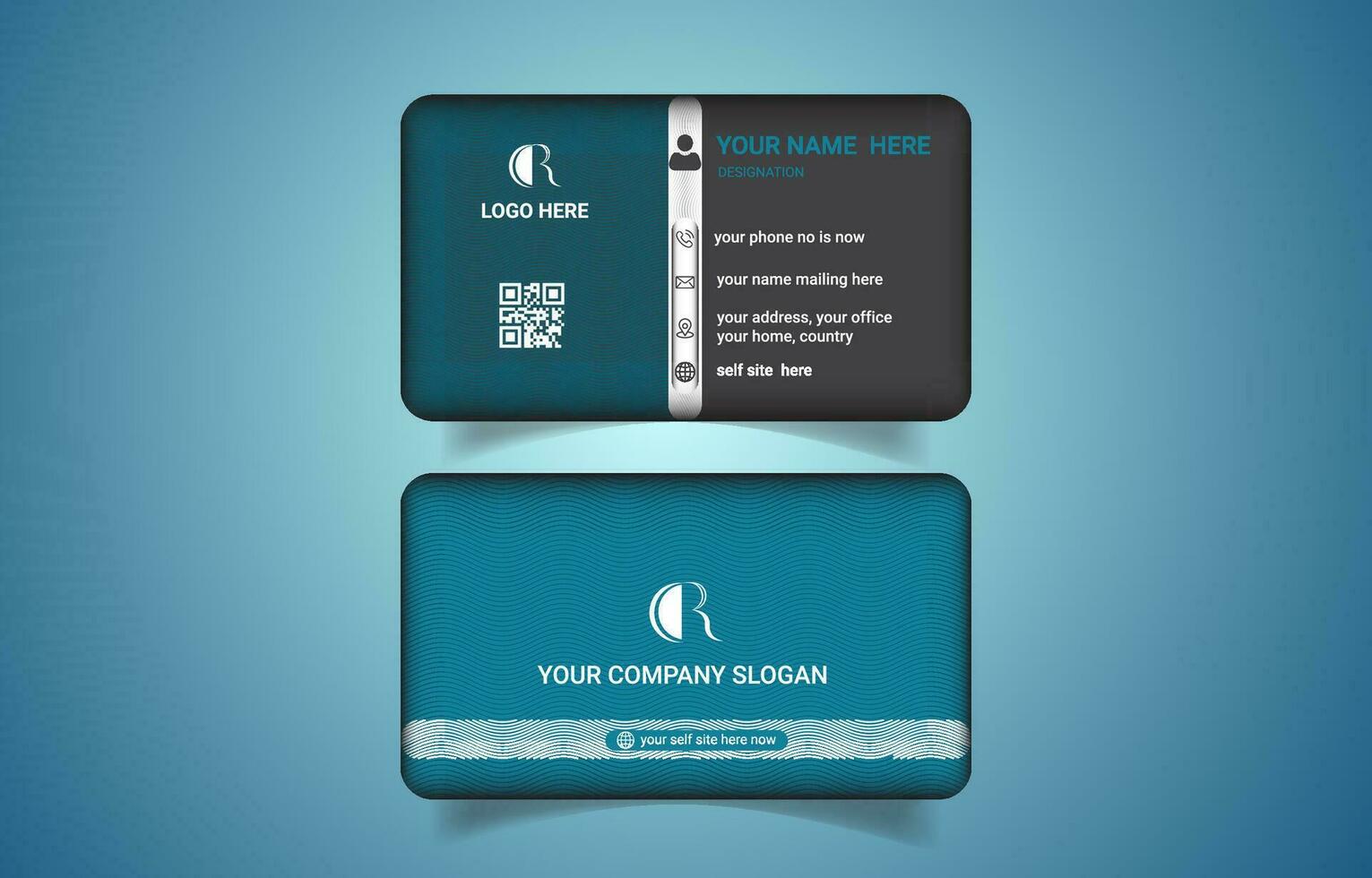 Wonderful professional modern business card design template vector