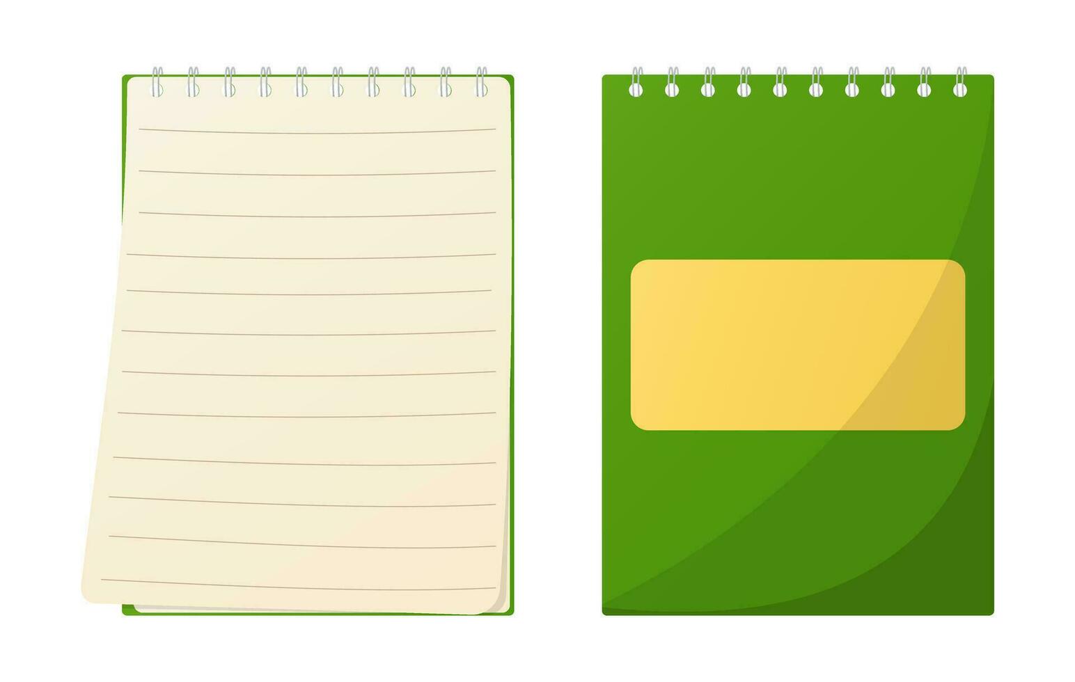 Open and close notebook, school supplies design vector