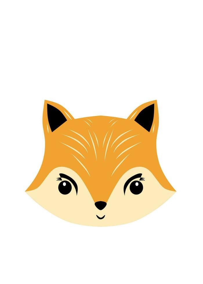 Illustration logo icon vector orange fox head
