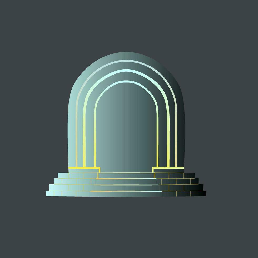 portón vector logo ilustración amarillo azul color