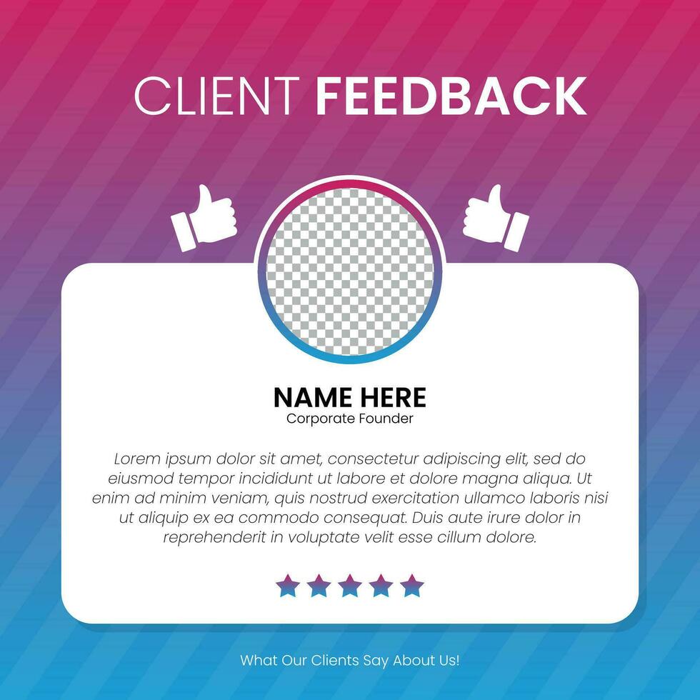 Customer feedback testimonial social media post web banner template vector