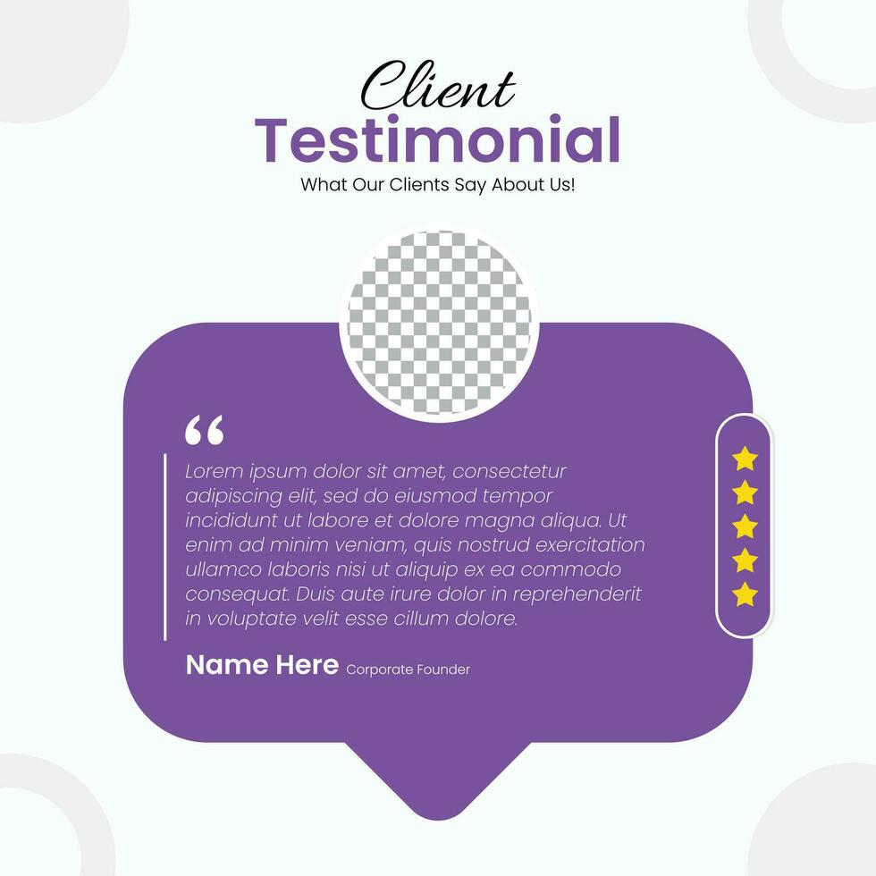 Customer feedback testimonial social media post web banner template vector