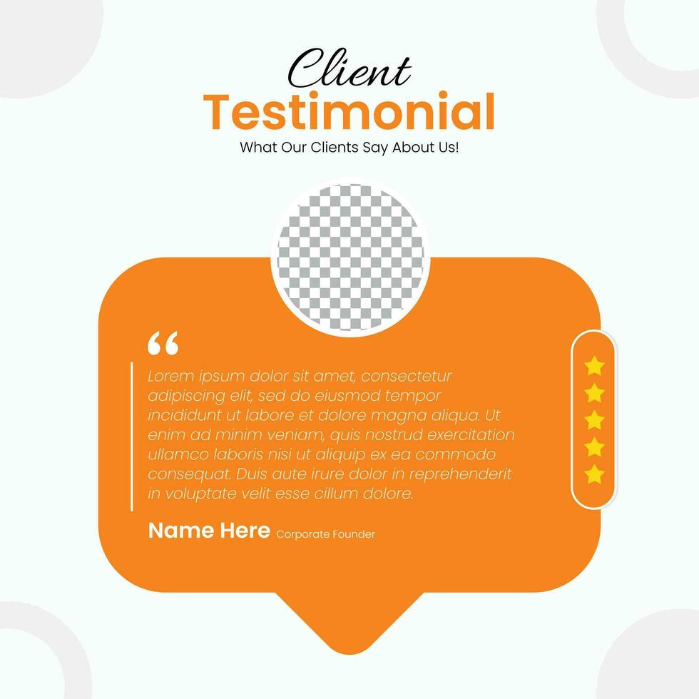 Customer feedback testimonial social media post web banner template vector