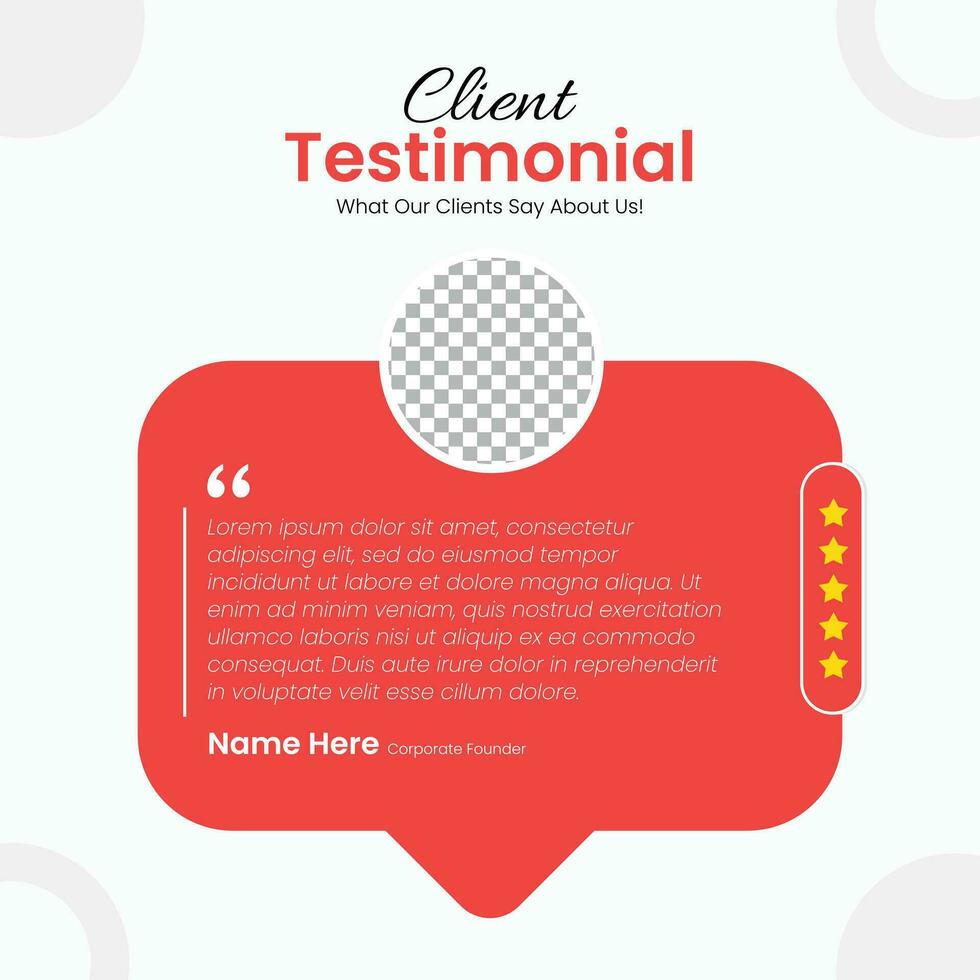 Customer feedback testimonial social media post web banner template vector