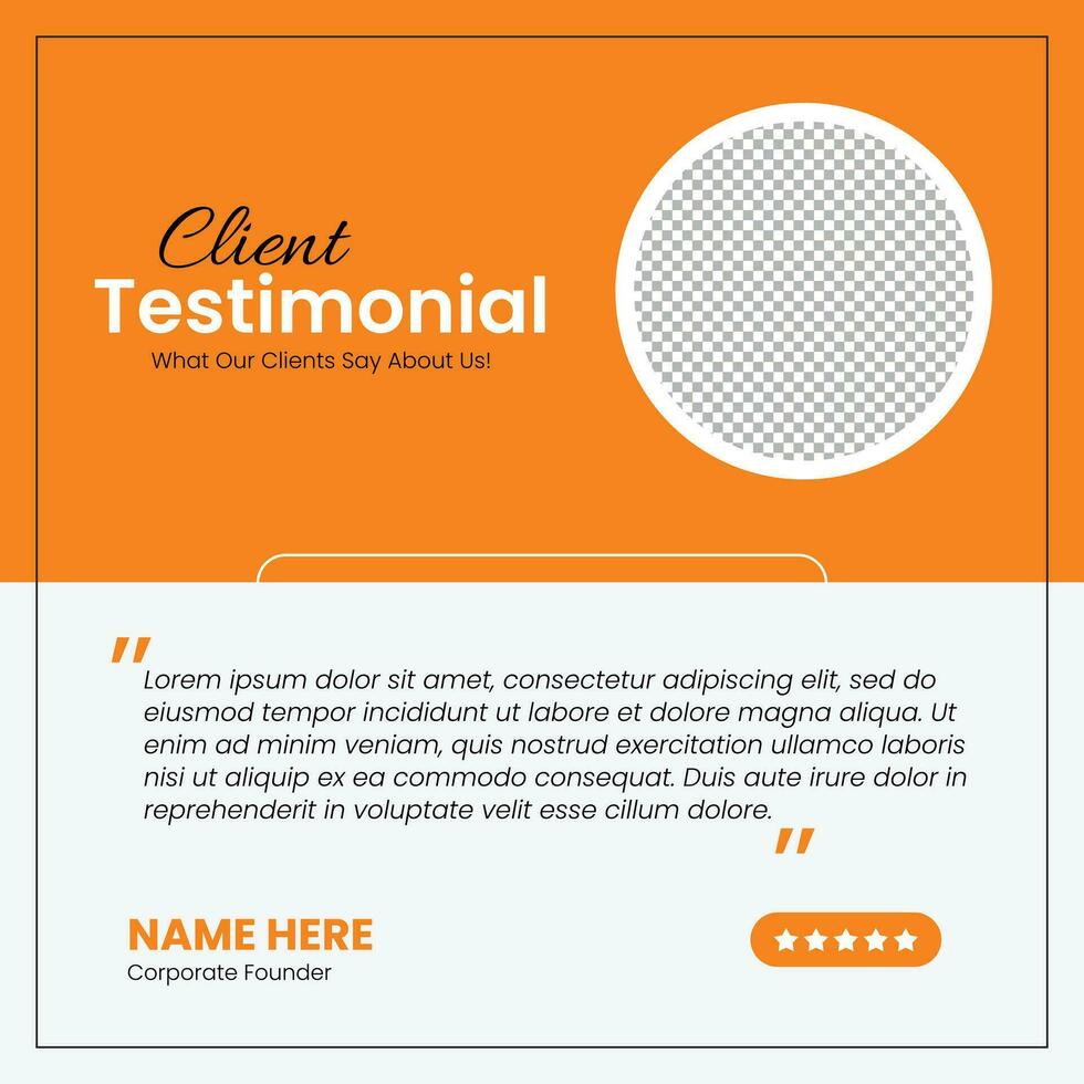 Customer feedback testimonial social media post web banner template vector