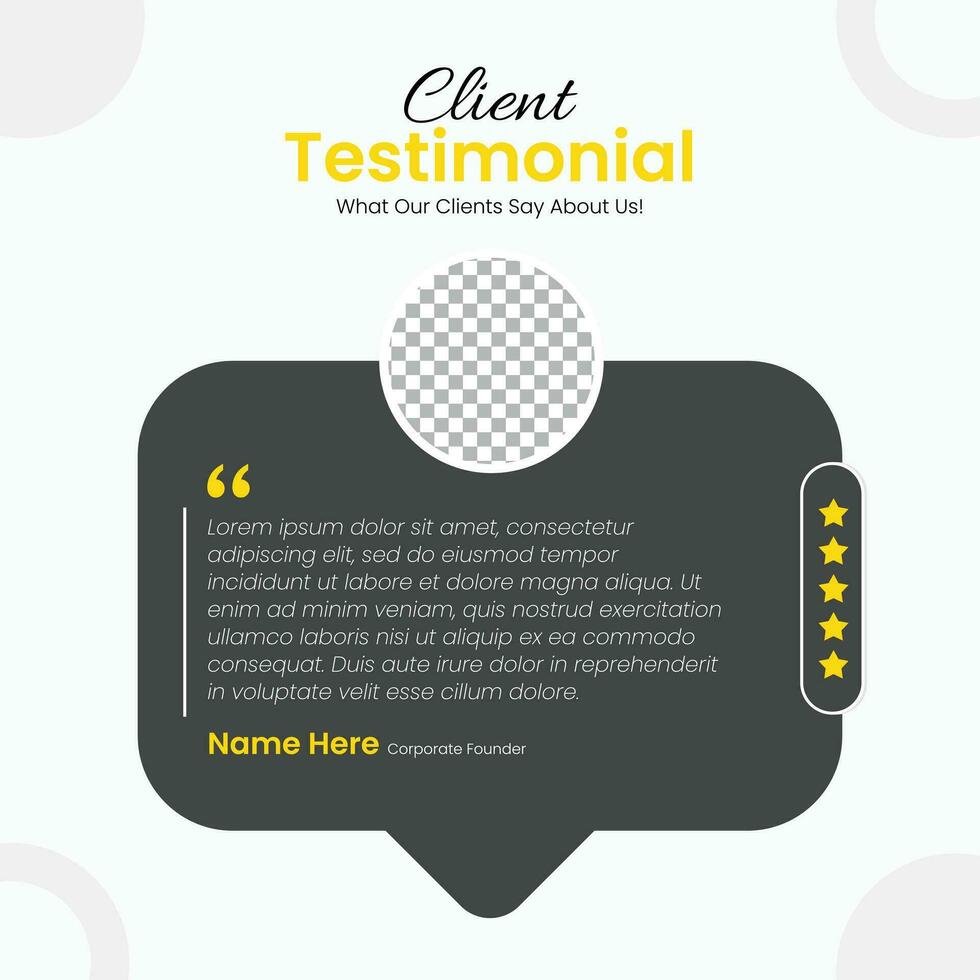 Customer feedback testimonial social media post web banner template vector