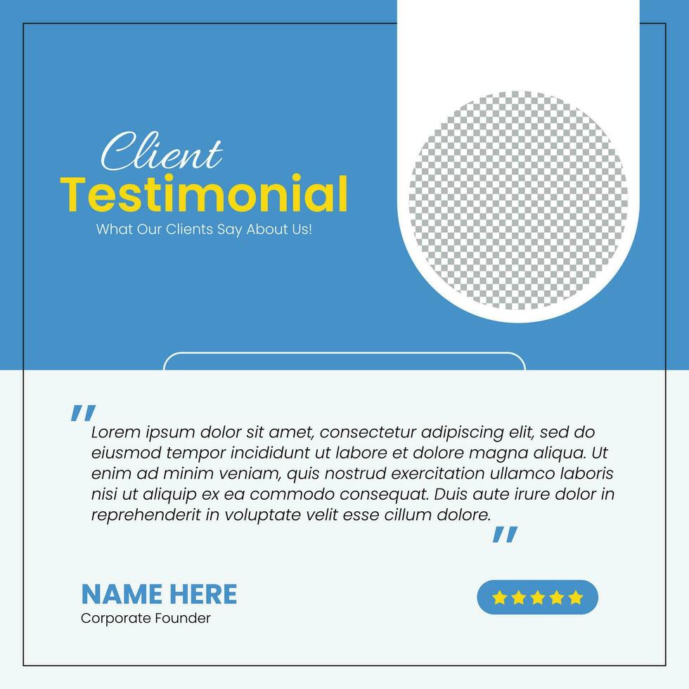 Customer feedback testimonial social media post web banner template vector