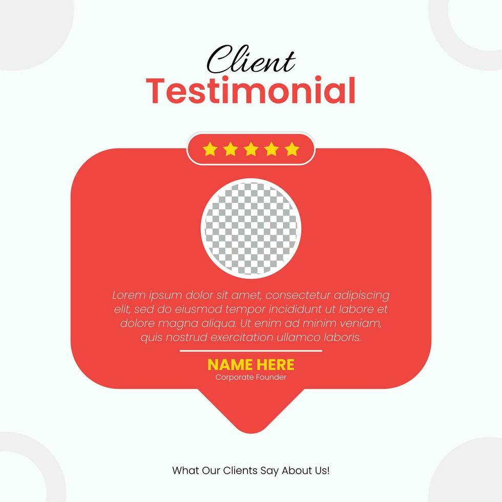 Customer feedback testimonial social media post web banner template vector