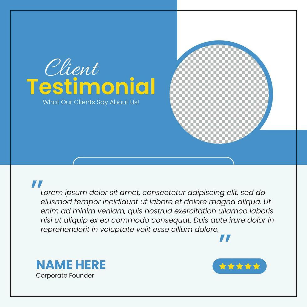 Customer feedback testimonial social media post web banner template vector