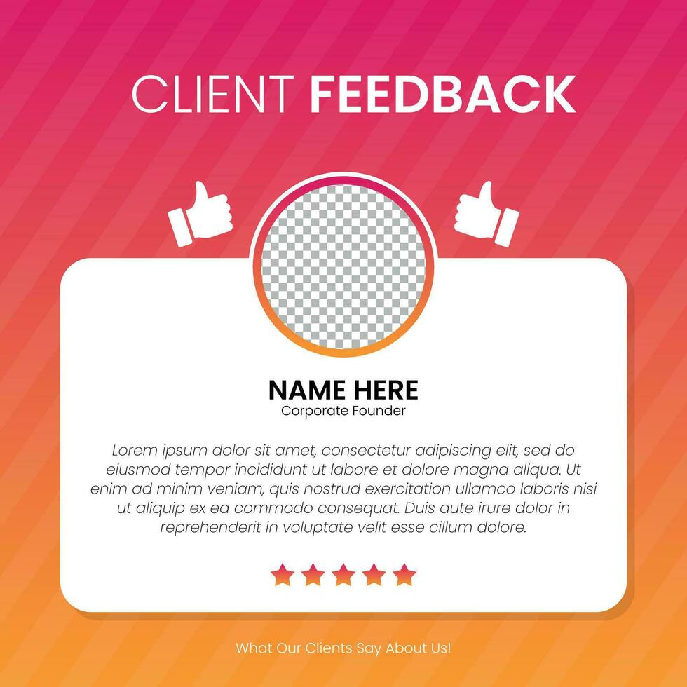 Customer feedback testimonial social media post web banner template vector