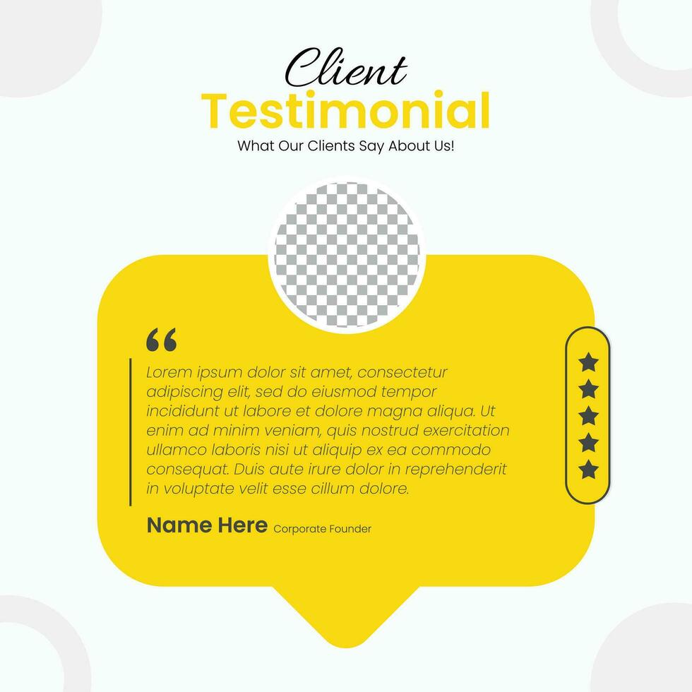 Customer feedback testimonial social media post web banner template vector