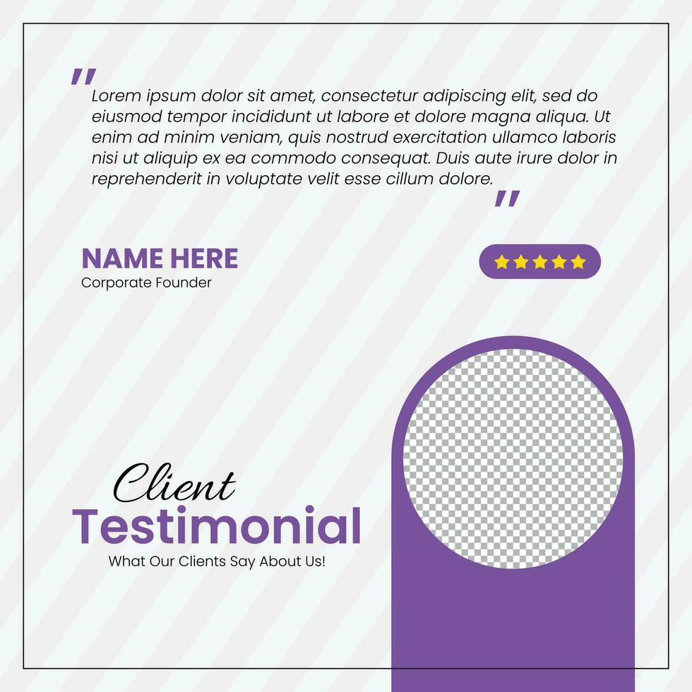 Customer feedback testimonial social media post web banner template vector
