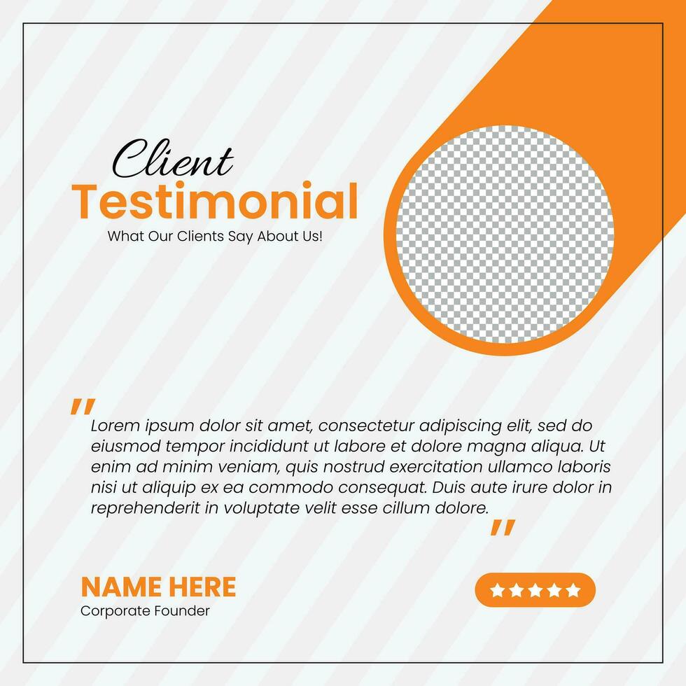 Customer feedback testimonial social media post web banner template vector