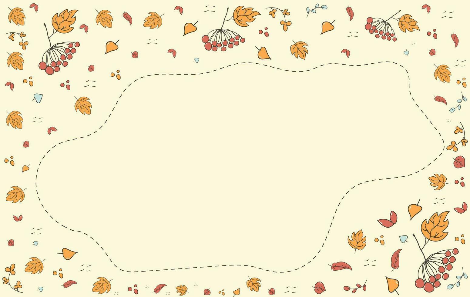 Autumn school poster. Template for your text or photo. Ideal for cards, invitations, parties, kindergartens, school children and children. Background, frame for text. vector
