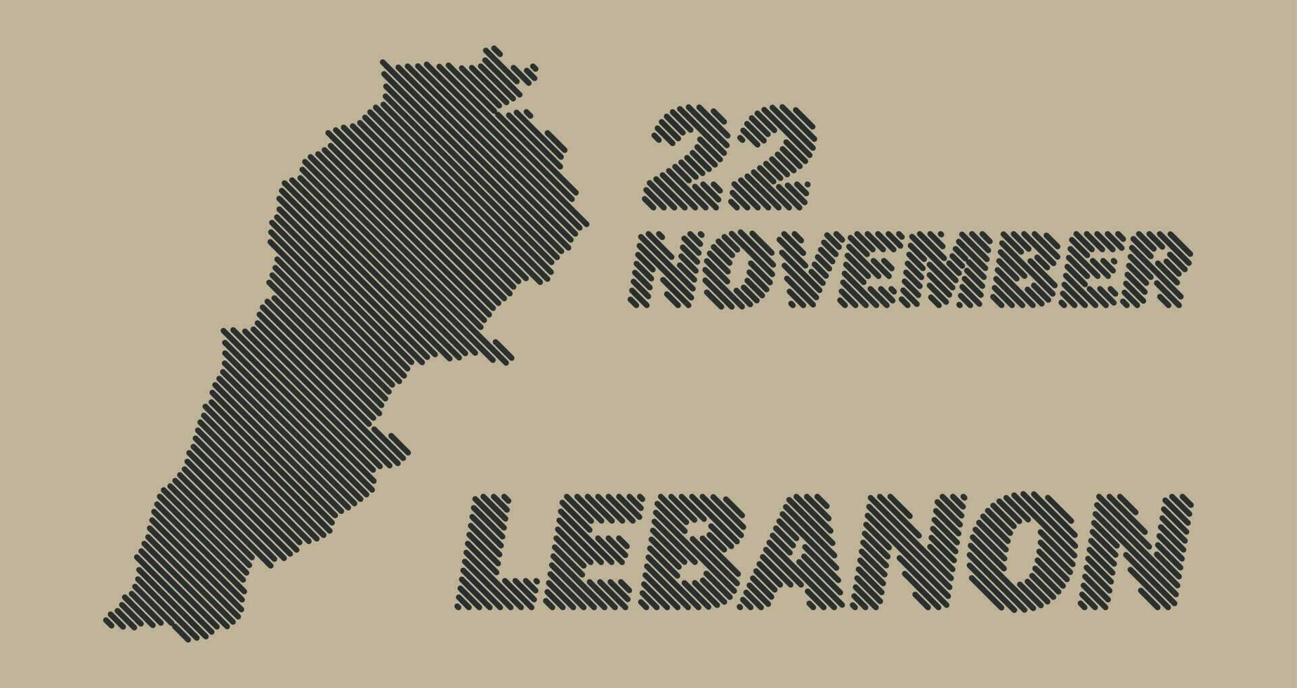 Lebanon country map grid shape sample design-line vector