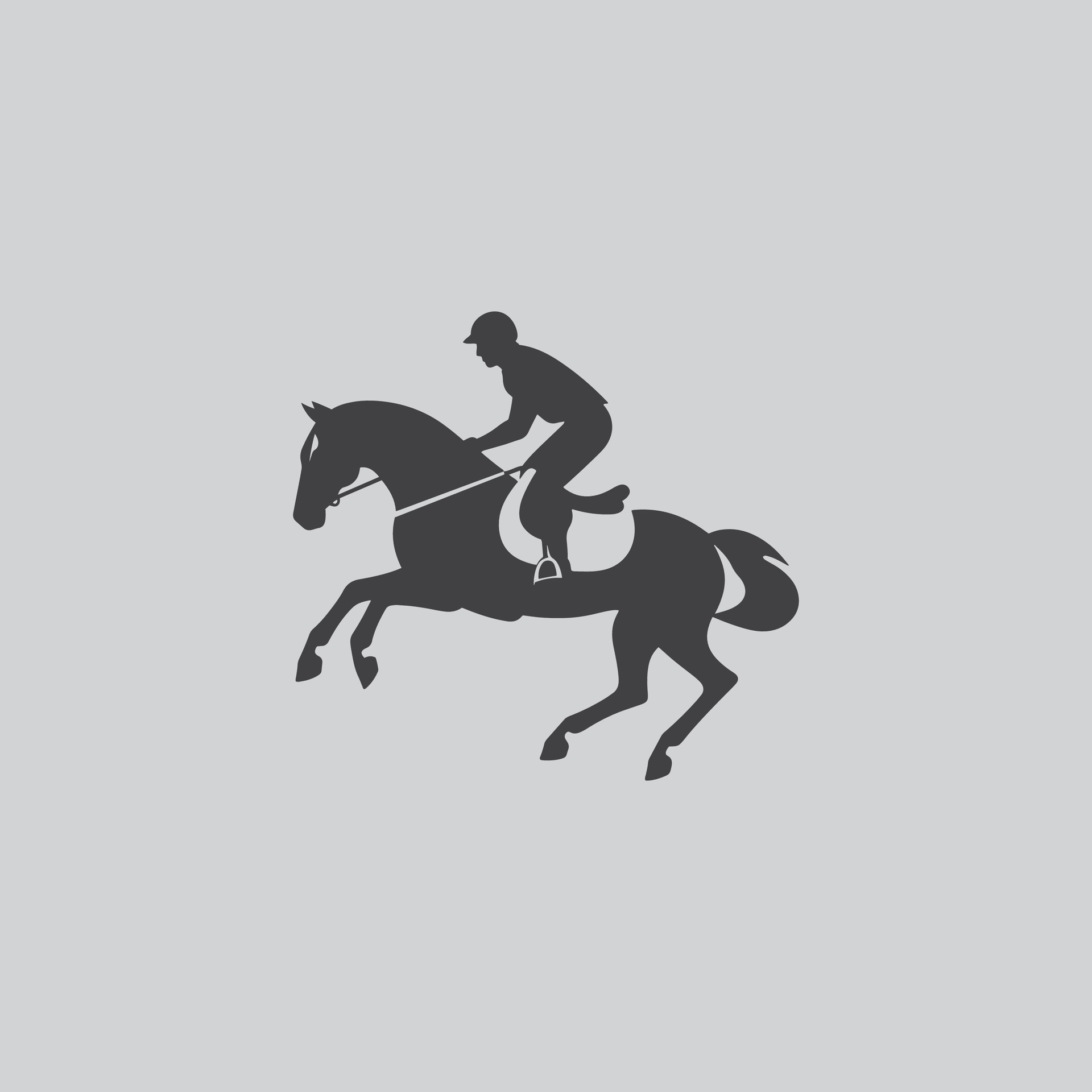 silhouette of a man riding a horse equestrian sport 26778695 Vector Art ...