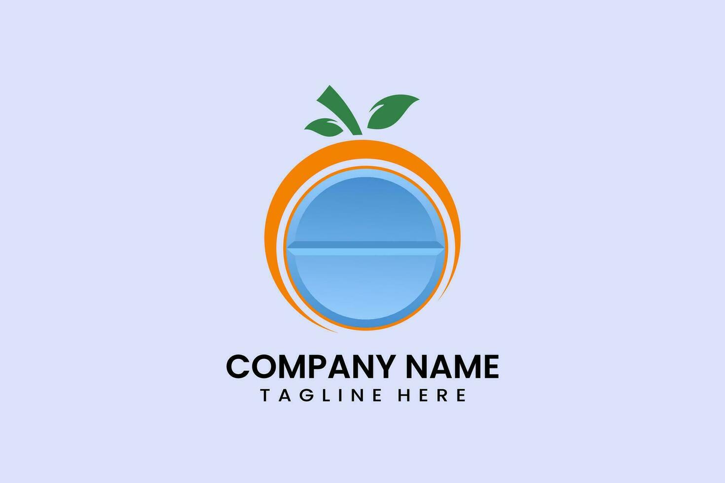 Flat vector orange medicine logo modern style